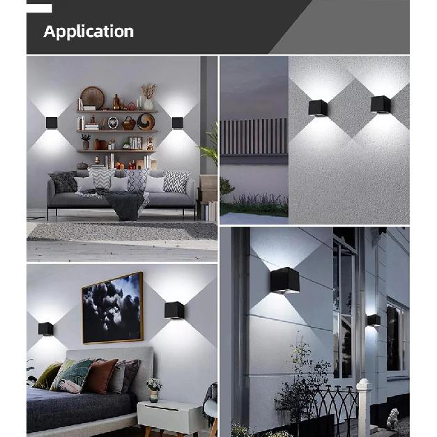 Aluminum LED Outdoor Wall Light Waterproof IP65 Garden Lights 6W 12W Interior Wall Lamps for Bedroom Living Room Stairs Lighting