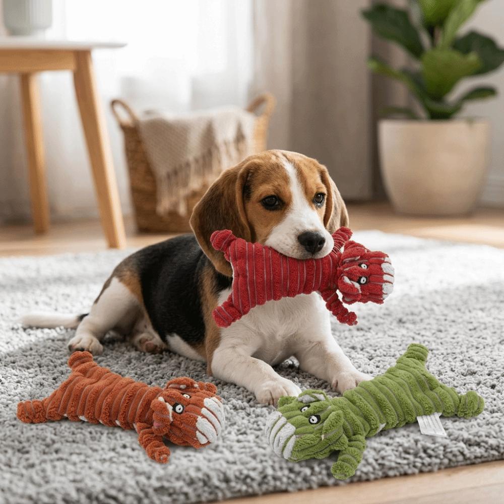 Built-in Squeaker Squeaky Animal Shaped Toy Puppy Chew Toy Interactive Training Game