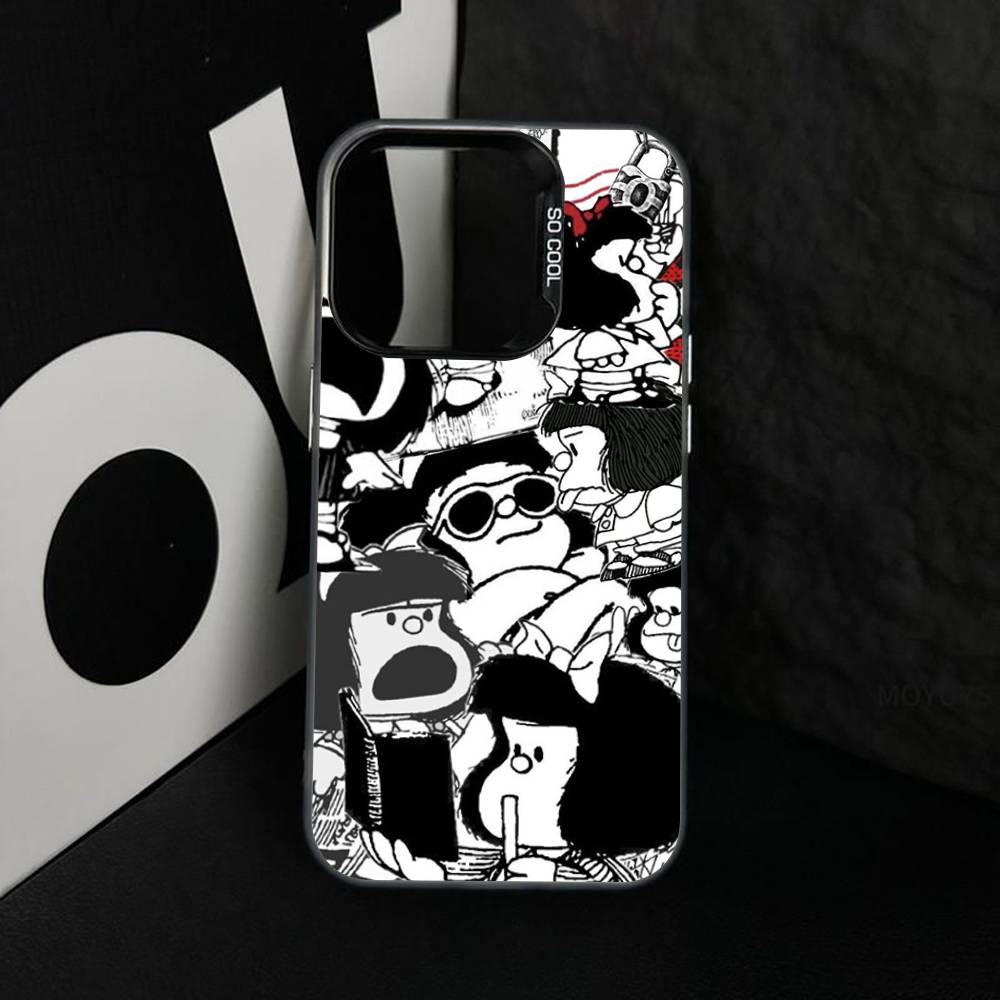 Hot Mafalda Cover For iPhone 17Air 16 15 14 13 12 11 Pro Max X XS XR Plus Colorful Silver Phone case