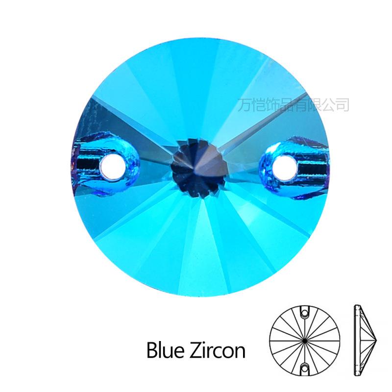 Gold Bottom Glass Hand Sewn Drill Satellite Double Hole, Flat Bottom Double Buckle Hand Sewn Drill Diy Clothing Accessories Accessories Rhinestone