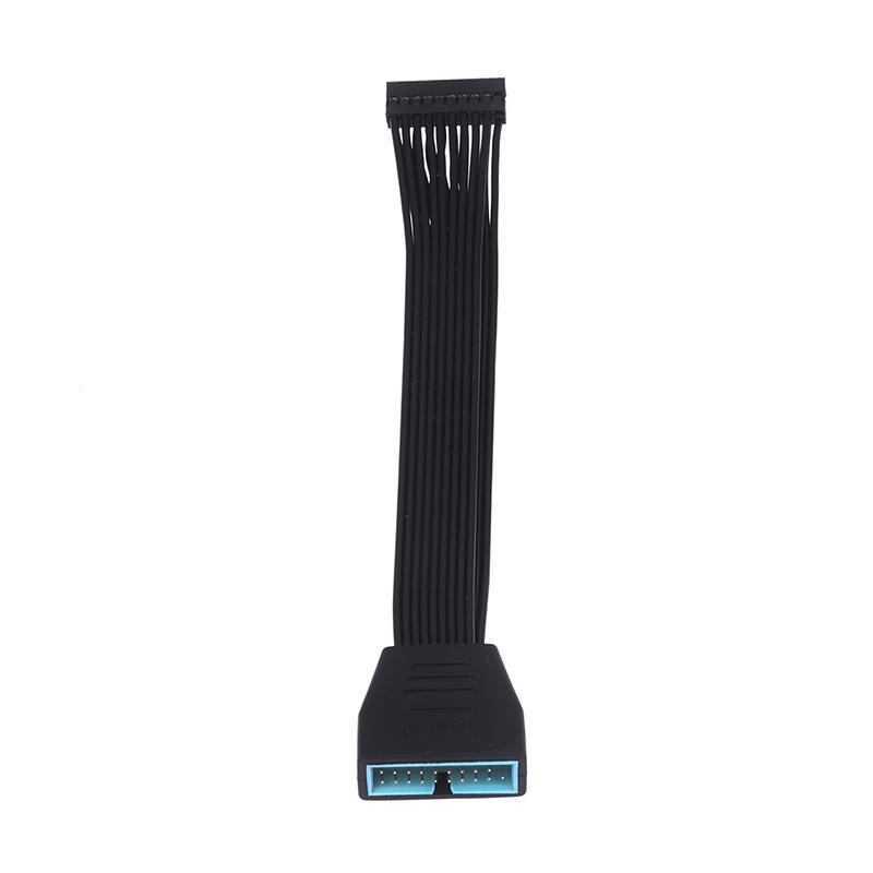 Маленький мини-USB 3.0 19/20-контактный внутренний удлинительный разъем-адаптерный кабель черный плоский проводной кабель для материнской платы 5,9 дюйма/15 см