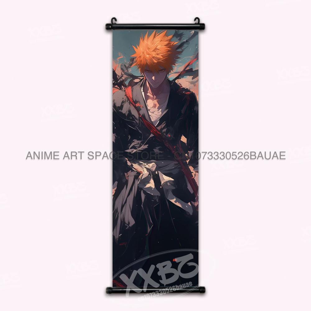 Аниме BLEACH Подвесная картина Куросаки Ичиго Настенное искусство Свитки Картина Садо Ясутора Домашний декор Холст Японские Фигуры Постер