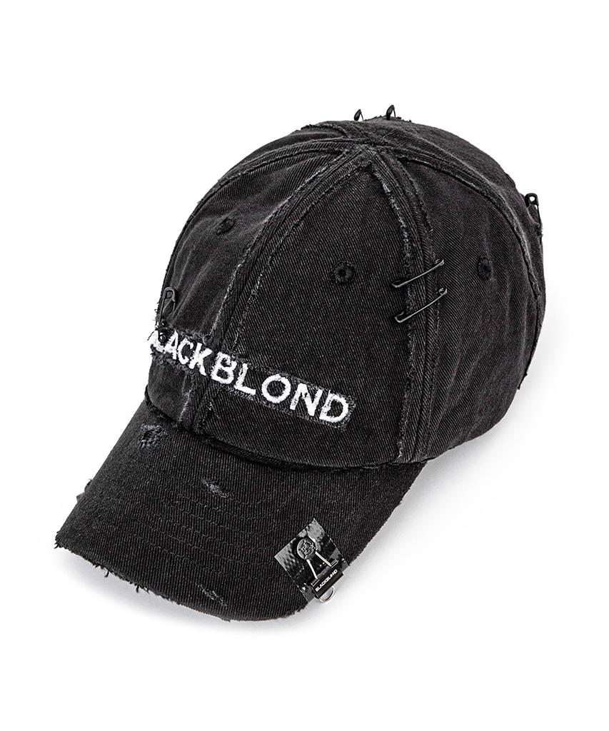 BLACKBLOND Vividi Джинсовая кепка с вышивкой Cross Damage (черный)