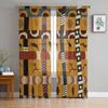 African Style Tribal Culture Elephant Giraffe Sheer Curtains for Living Room Decor Window Curtains Kitchen Tulle Voile Curtains