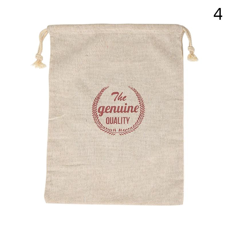 French Stick Bread Storage Bag - Reusable Rustic Linen Bread Pouch Large Drawstring Bread Sack for Bakeries