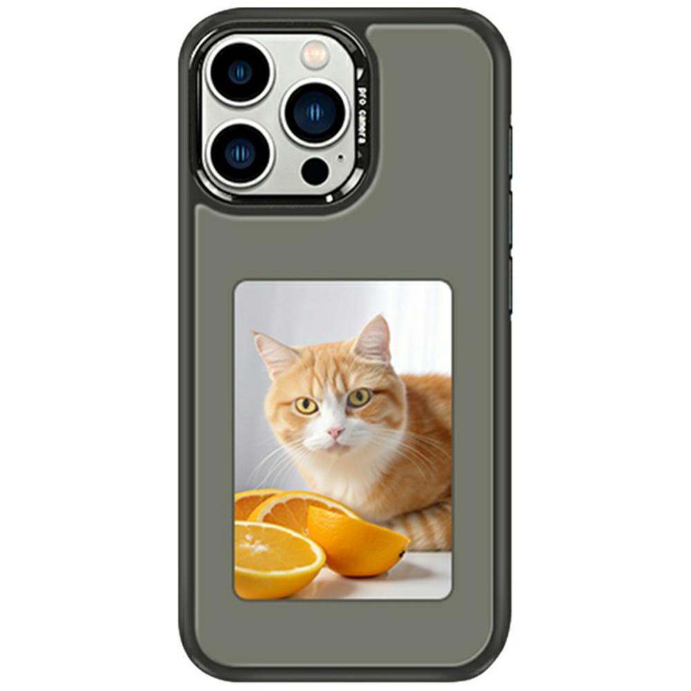 Для iPhone 15 Pro Max чехол из электронной бумаги 4 дюйма HD 4 цвета чехол для телефона поддерживает передачу NFC DIY картинки