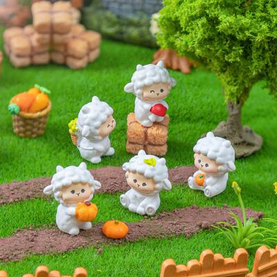 Мини-фигурка для смолы Миниатюрное животное Овца Фея Сад Сделай сам Ремесло