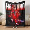 Haaland (68) Personalized Name Blanket Multi-purpose Personalized Blanket Warmthful Decor Throw For Living Room Nap Chair Picnics All-Season Use