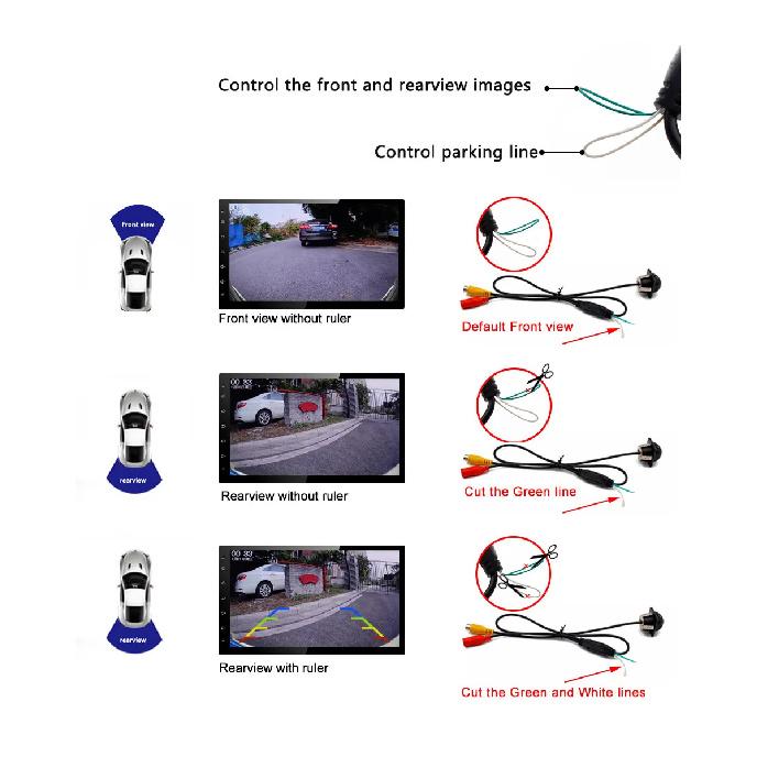 Smartour AHD 1080P Золотая Линза Камера Заднего Вида Автомобиля Ночное Видение CCD Автоматический Монитор Парковки Камера Заднего Хода 180 Градусов Автоматическая Парковочная Камера
