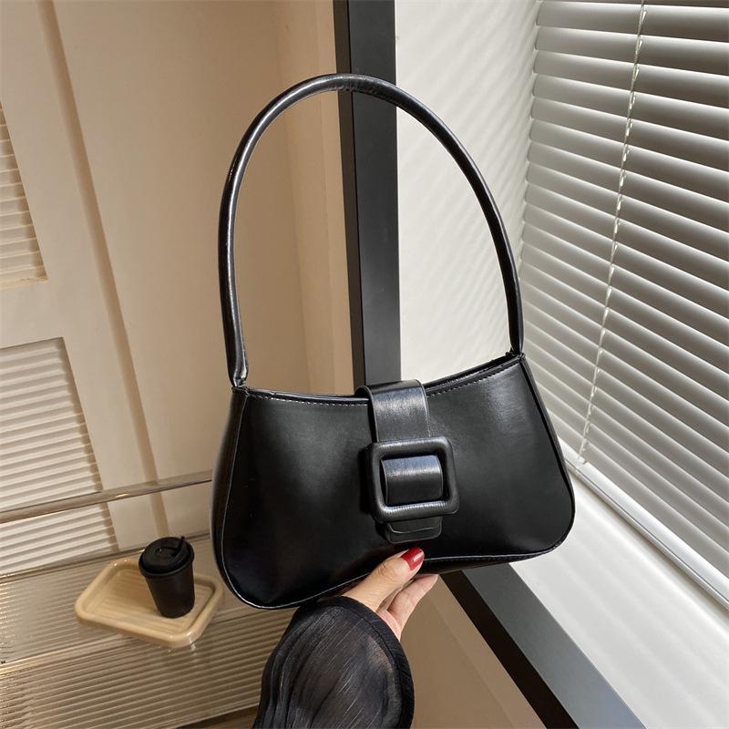 2023 Модная женская осенняя сумка-подмышка через плечо - Повседневная, Простая, Шикарная сумочка