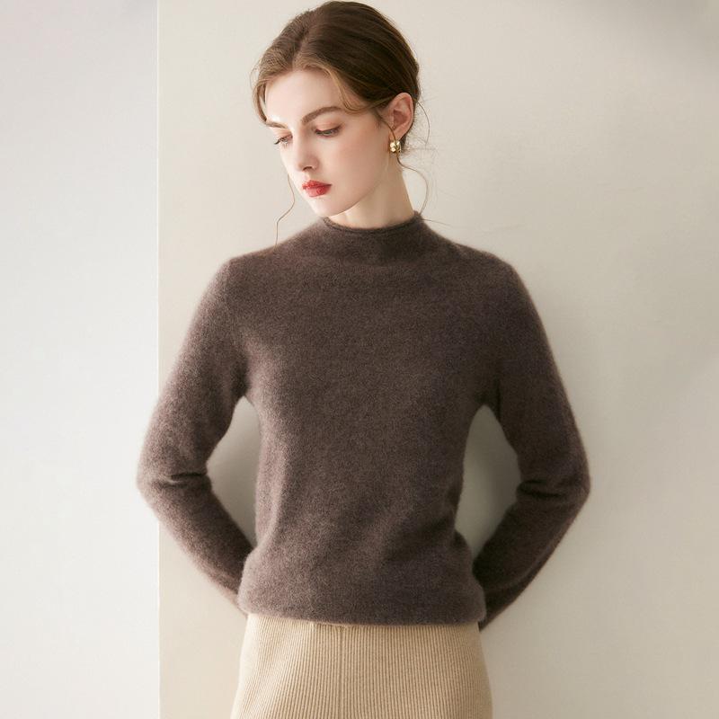 2026 Le Kasha Women's Cashmere Pullover: 12 Gauge, Rolled Hem