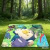 Pokemon Snorlax Pikachu Gengar Sleepy Grassland Non-Slip Rubber Base Washable Cloth Surface Floor Mat