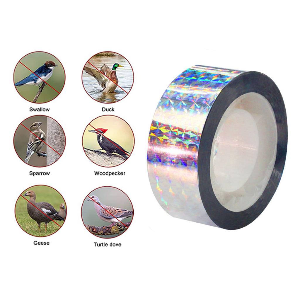 Bird Scare Tape Bird Flash Woodpecker Deterrent Bird Scare Ribbon Reflective Tape Keep Birds Away Outdoor