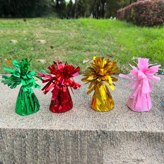 Yousheng 4Pcs Golden Metallic Balloon Weights Holder Reusable Non-Slip Balloons Pendants Graduation Party Christmas Wedding Decoration