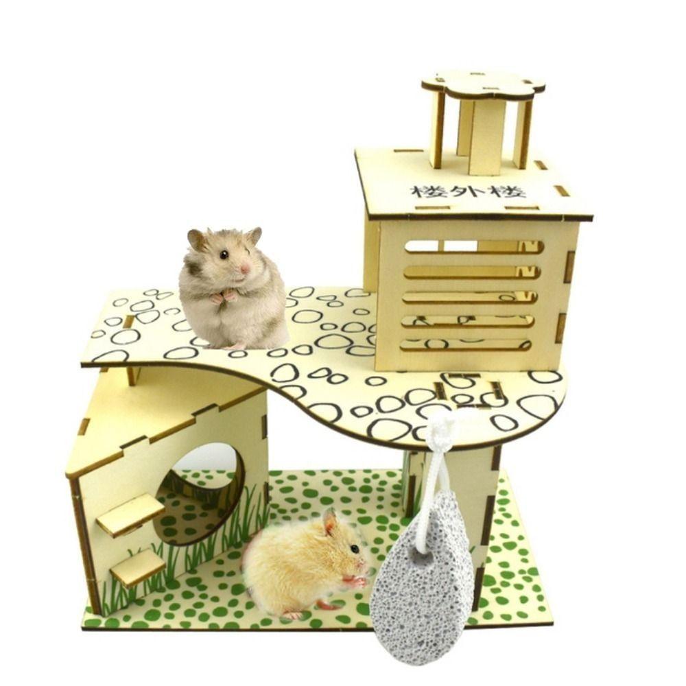 Съемный слой с окном Среда обитания для мелких животных Крысиная игровая площадка Платформа Дом для хомяка Морские свинки