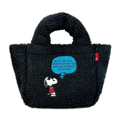 Snoopy Мини-сумка-тоут SNOOPY Boa Lunch ЧЕРНАЯ