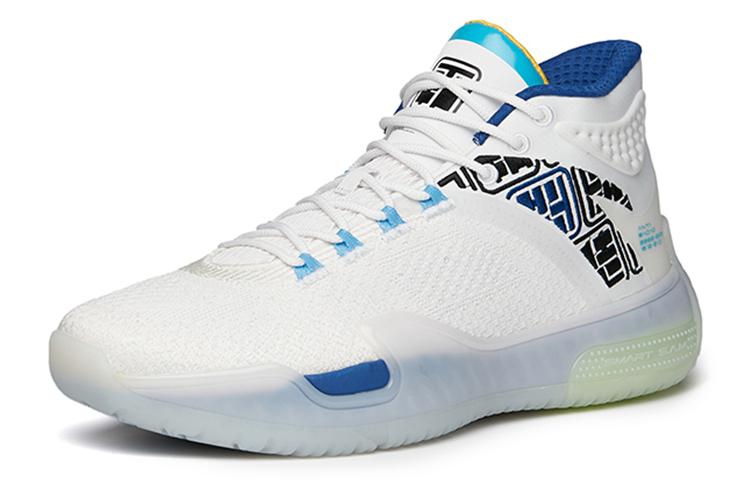Men's Sneakers ANTA Basketball Collection Basketball Shoes Men's Mid-top Anta White/Spectrum Blue/Black