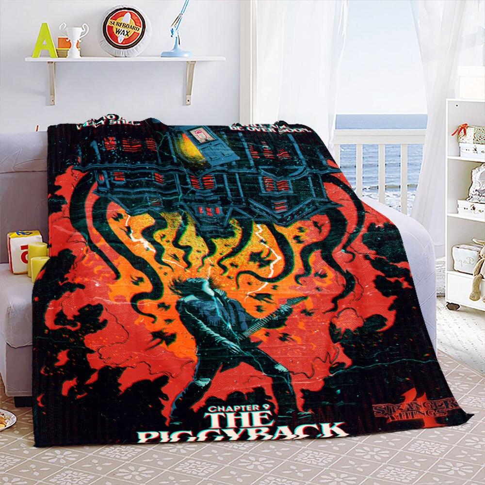 Портативные теплые пледы Eddie Munson Stranger Things для постельных принадлежностей для путешествий
