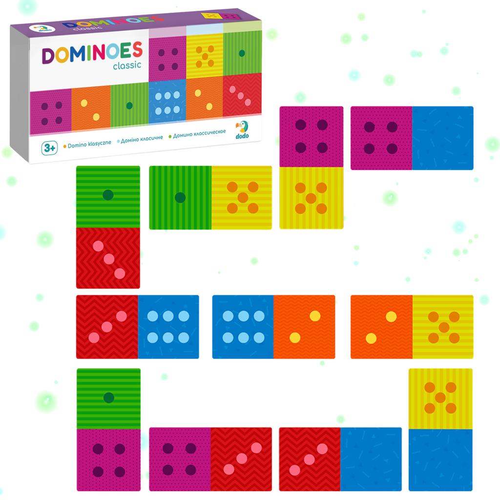 Domino Klasyczne Gra Planszowa Dla Najmłodszych Dzieci Kolorowe Karty