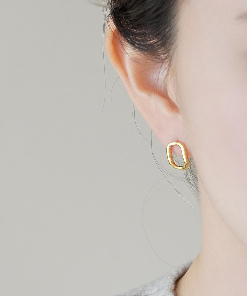 Alleun Серебряные серьги 925 пробы, овальные, квадратные, массивные