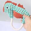 Pet Dog Plush Toy Interactive Dog Squeak Toys Bite Resistant Puppy Grinding Teeth Toy Funny Pet Seahorse Toy Dog Accessories