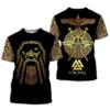 New Summer Viking Pattern 3d Printed Men T-Shirt Fashion Trend Plus Size Loose O Neck Short Sleeve Top