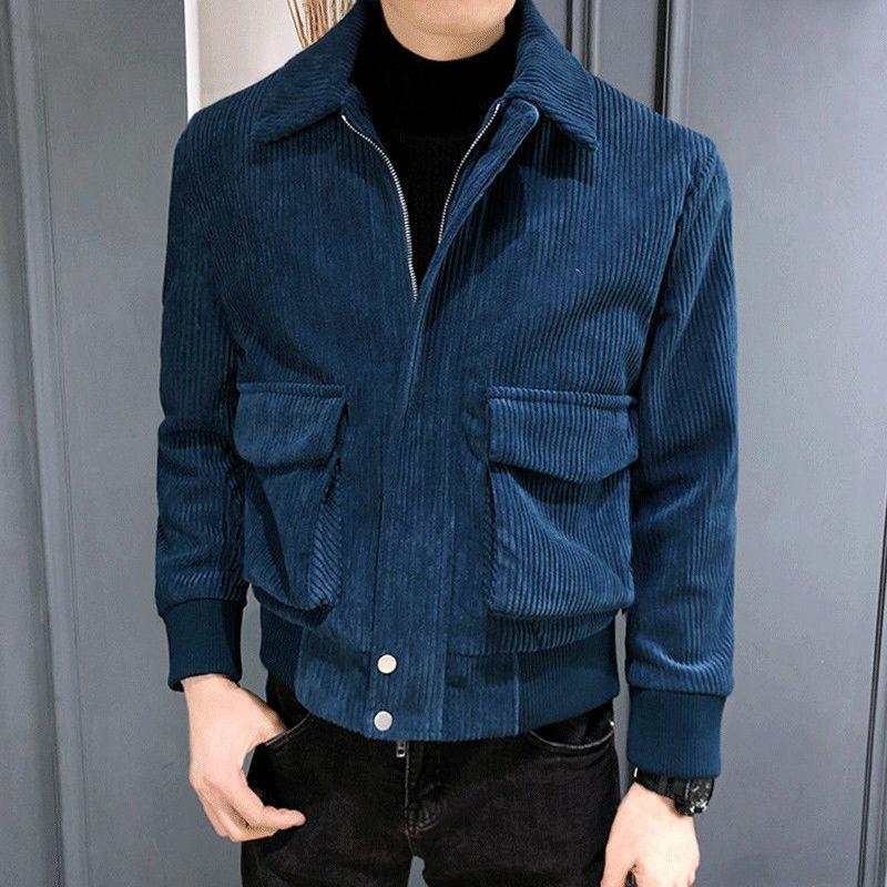 Осенняя мужская модная вельветовая куртка Casua Slim Fit Jacket