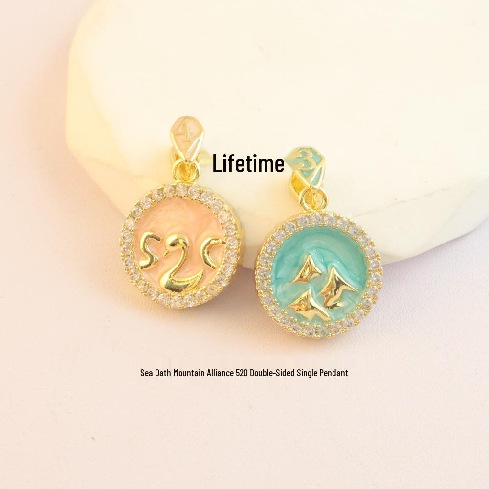 Elegant Copper Fox Gourd & Four-Leaf Clover Necklace with Zircon & Butterfly Accents for Women.
