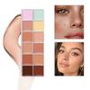 Палитра консилеров 12 цветов Nude Contour Cream Acne Spot Dark Circles Cover Face Foundation Brighten Pigment Cosmetic Makeup Tool