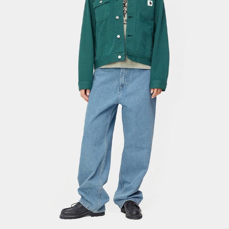 Carhartt WIP Джинсы женские однотонные со средней посадкой, свободные, прямого кроя I031918-01-12