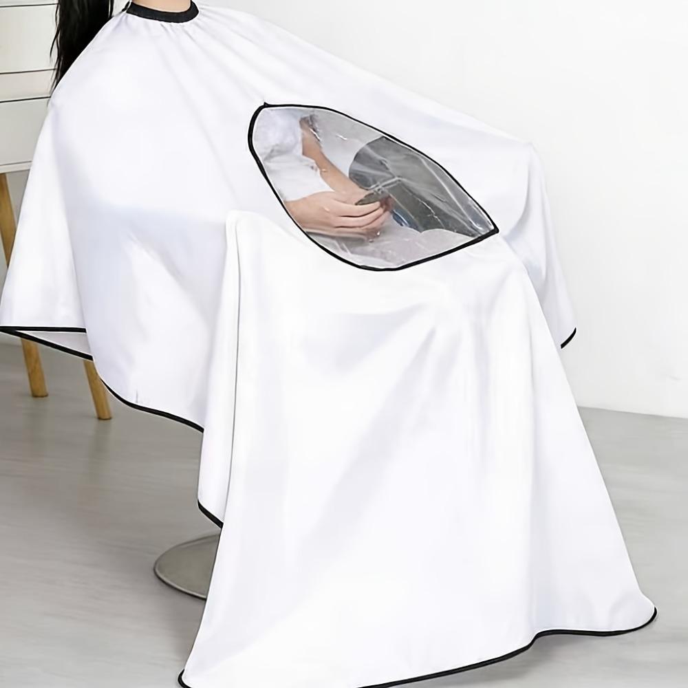 Adjustable Buckle Straps Transparent Window Visible Apron Hairdressing Gown Cape  Home Use