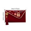 Multiple Patterns Wedding Red Envelope Best Wishes Embroidery New Year Blessing Bag Canvas Bag Tassel Design Red Money Packet