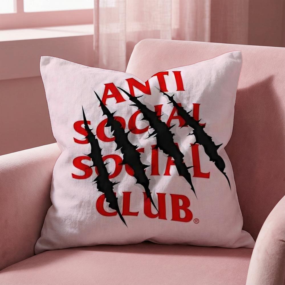 A-Anti Social Social Club Наволочка Многоцелевая Наволочка для Подушки для Дома и Автомобиля - Двусторонняя, Мягкая и Прочная для Повседневного Использования