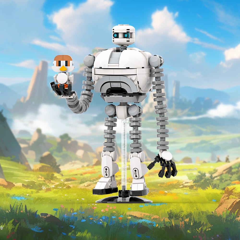 MOC Roz Robot Model Building Blocks The Wild Robot Animation Adventure Robot Brightbill Animal Assembling Brick Toy Kid Gift