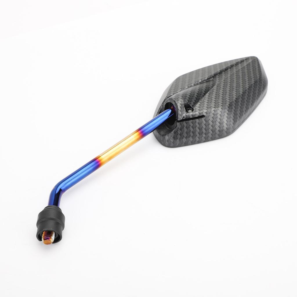 CARBON 10MM THREAD MOTORBIKE MIRRORS UNIVERSAL MOTORCYCLE BIKE SCOOTER PAIR CW 5.70" x 3.14"