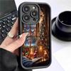 Чехол для iPhone 14/15/16/17 Pro Max Рождественская Лестница Черная Канавка