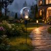 Solar Garden Light, Butterfly Fairy Moon Figurine Stake Light, Outdoor Waterproof Solar Powered Pathway Light for Patio, Lawn, Yard Decor