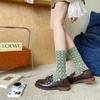 Носки Женские Средней Длины Осенние И Зимние Колледж Стиль Высокая Талия Хлопковые Носки Японские Длинные Носки Ретро Носки для Наслаивания Модные Носки