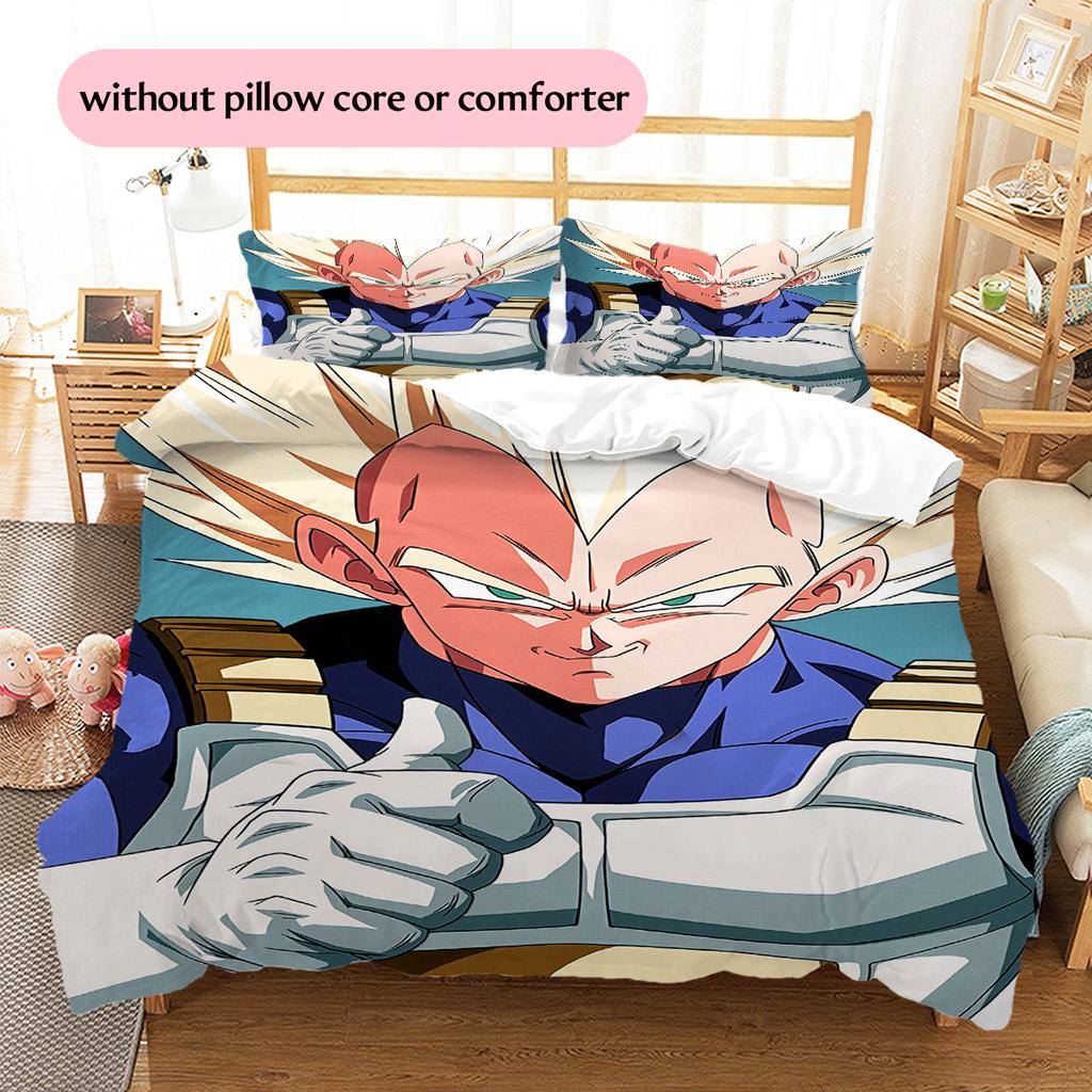 Dragon Ball Character Illustration Pillowcase, Stylish Anime Home Decor, Gift for Dragon Ball Fans