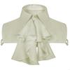 Women Faux Collar Blouse Ruffle Front Jabot Half Shirt Detachable Layering Top Y166