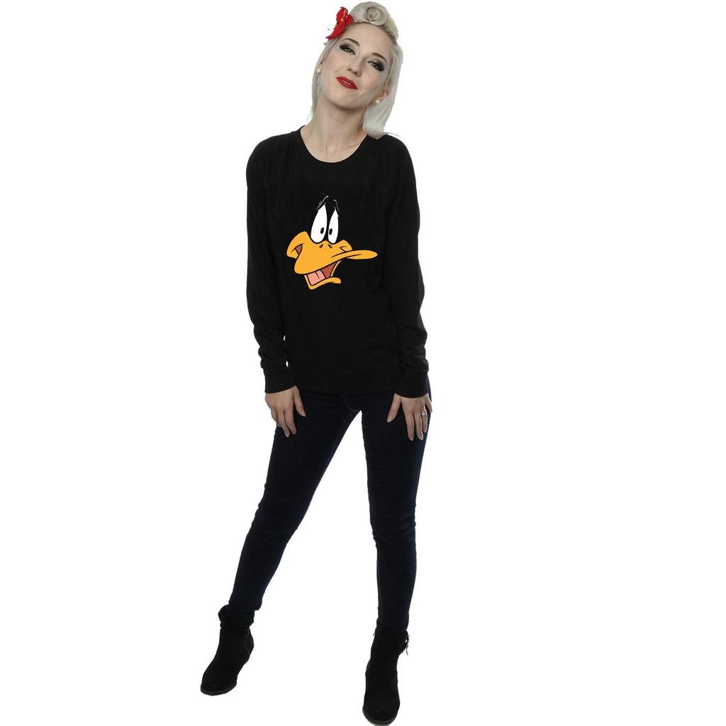 Looney Tunes Womens/Ladies Daffy Duck Face Sweatshirt