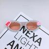 Diy Fashion Children'S Sunglasses Oval Frame Trend Rabbit Cute Baby Sunglasses Sunscreen Sunscreen Glasses