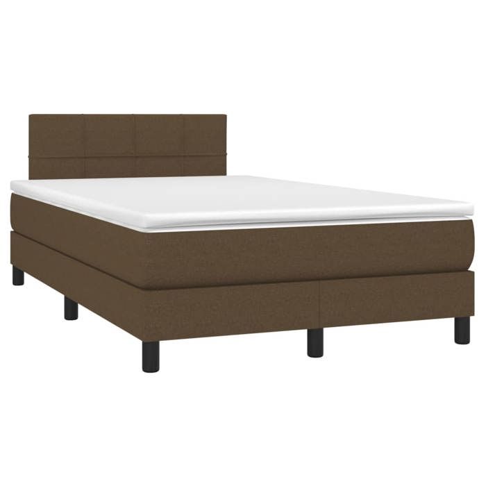 Sommier à lattes avec matelas - Maison Exclusive - 120x200 cm - Marron foncé - Tête de lit réglable