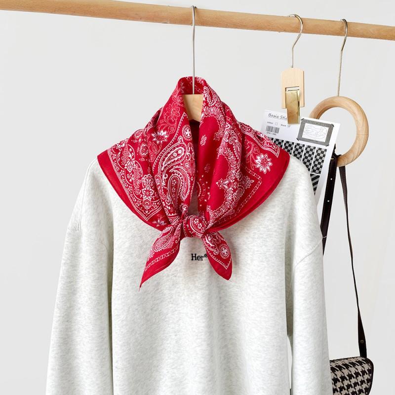 Herringbone Cashmere Blend Square Scarf Women Lightweight Vintage Print Neck Wrap 65x65cm Elegant Accessory