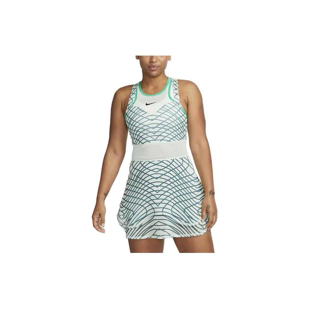 Nike Платье для бадминтона Court Dri-FIT Slam Fitted без рукавов, женские платья светло-зеленого цвета DR9739-394