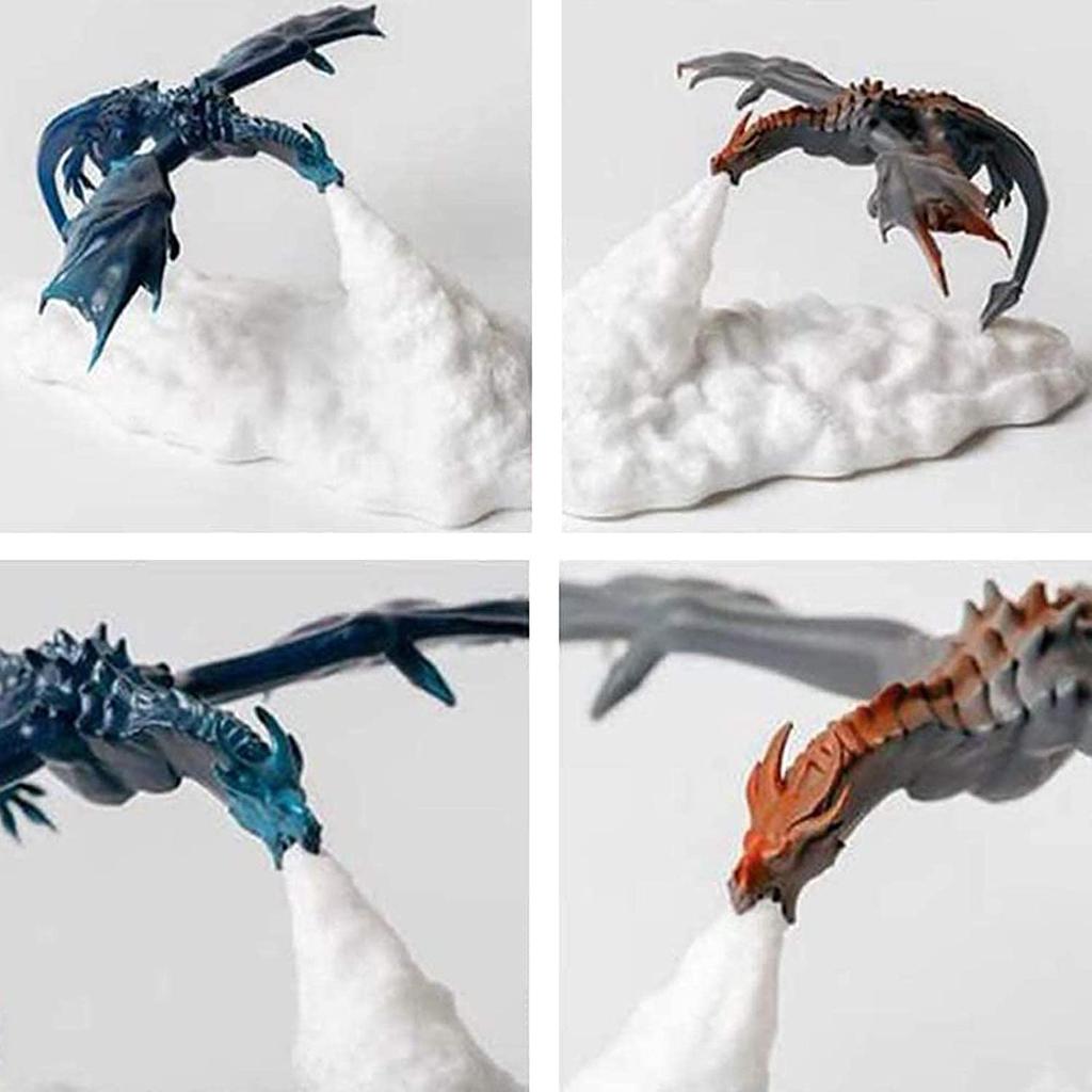 Fire Dragon Lamp Light 3D Printed Night Light LED Moon Light Gift for Boys and Girls Bedroom Kids Room with USB Rechargeable Ice Dragon