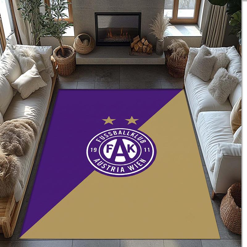 Austria Wien FC Soccer Football Pattern Soft Area Rug Non Slip Indoor Floor Carpet Sports Decor Mat for Bedroom