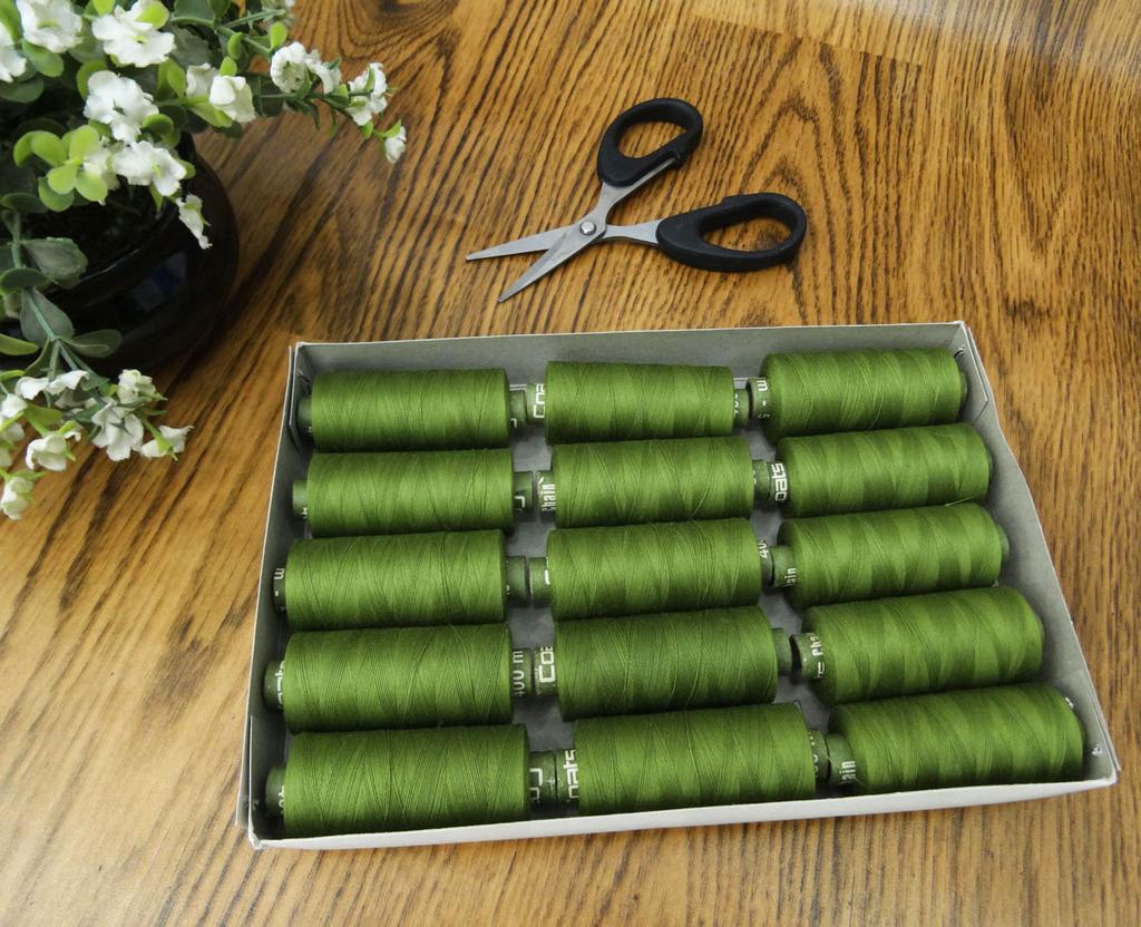 Набор из 15 катушек для машинной вышивки полиэфирной нитью, индийское шитье