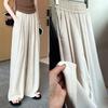 Relaxed Fit Pleated Texture and Relaxed Japanese-style Wide-leg Pants for Women, Summer Walk Lazy Wind Shaking Pants