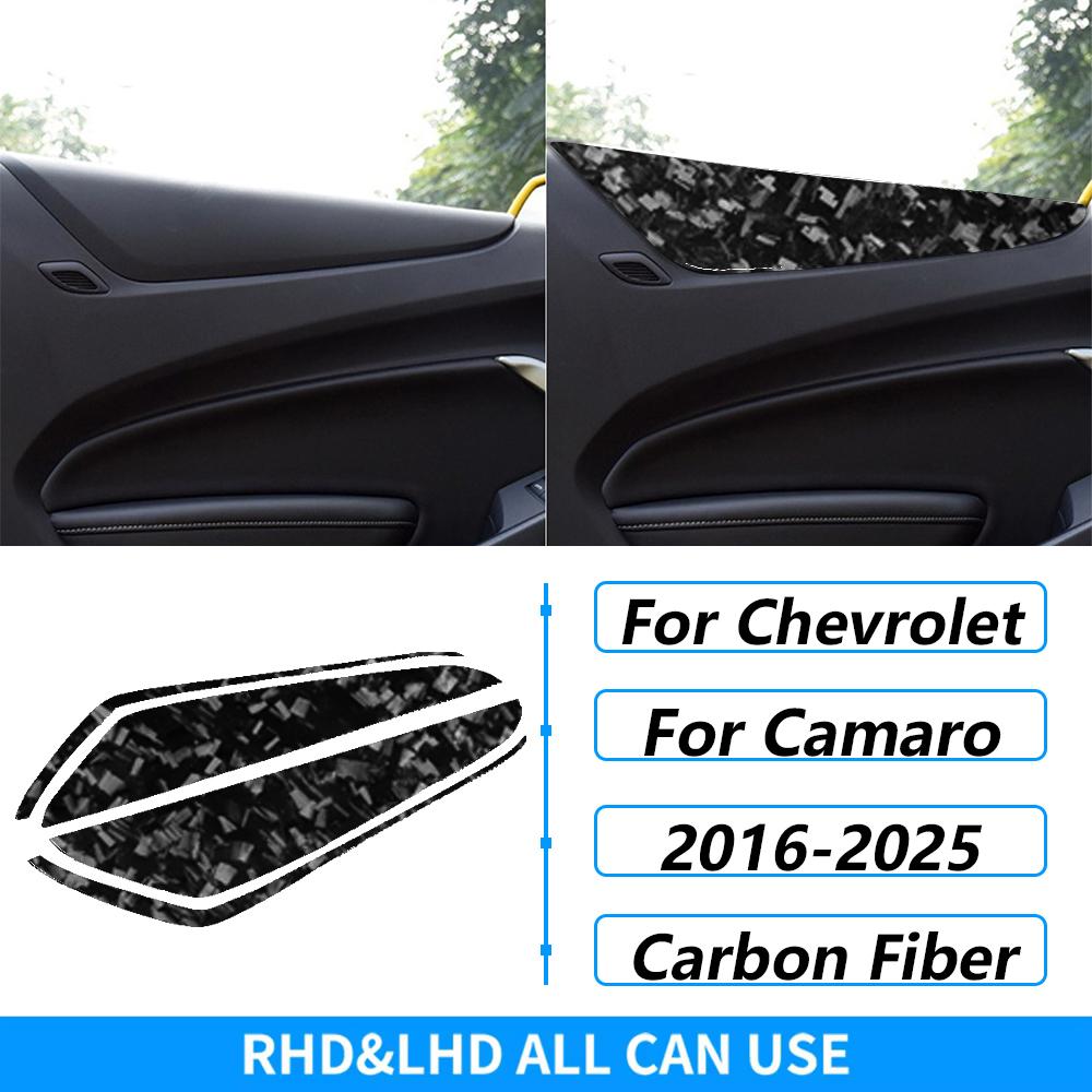 Для Chevrolet Camaro 2016-2024 Комплекты из кованого углеродного волокна Полная отделка приборной панели, панели переключения передач, аксессуары для автомобиля, наклейка